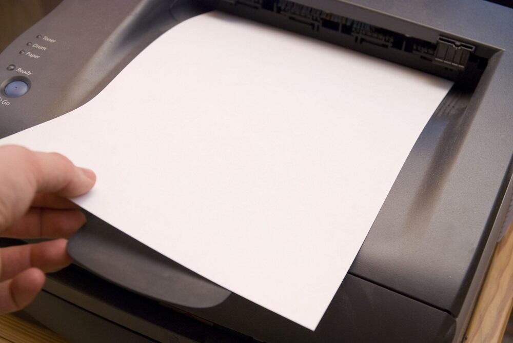 Бумага в принтере